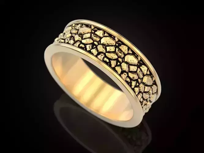 Ring path made of stones 3D print model