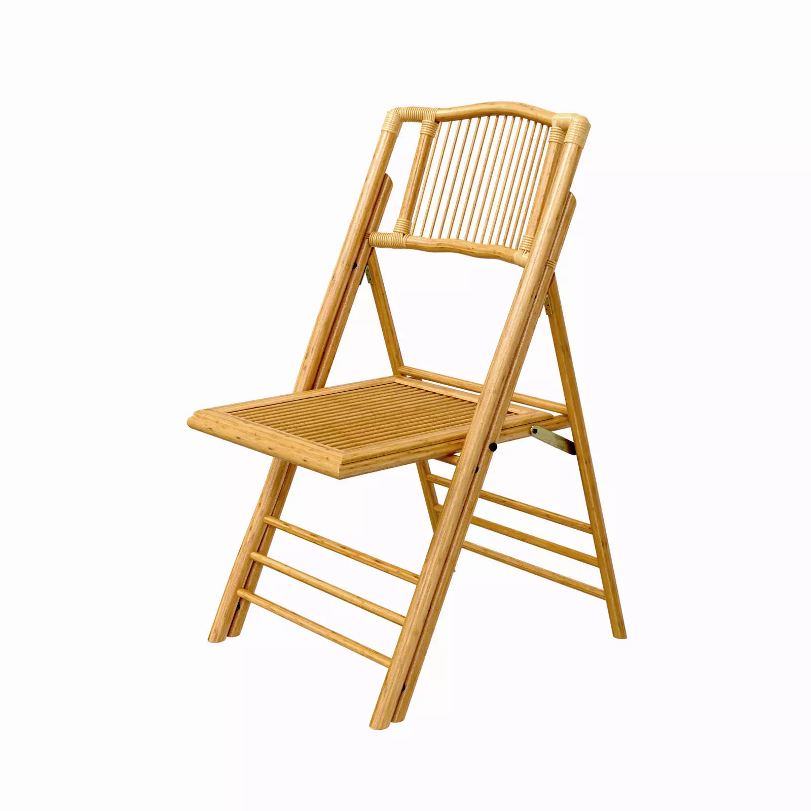Rattan bamboo chair folding 3D model
