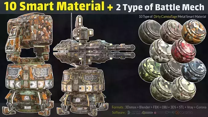 10 Camouflage Smart Material - 2Type of Battle Mech