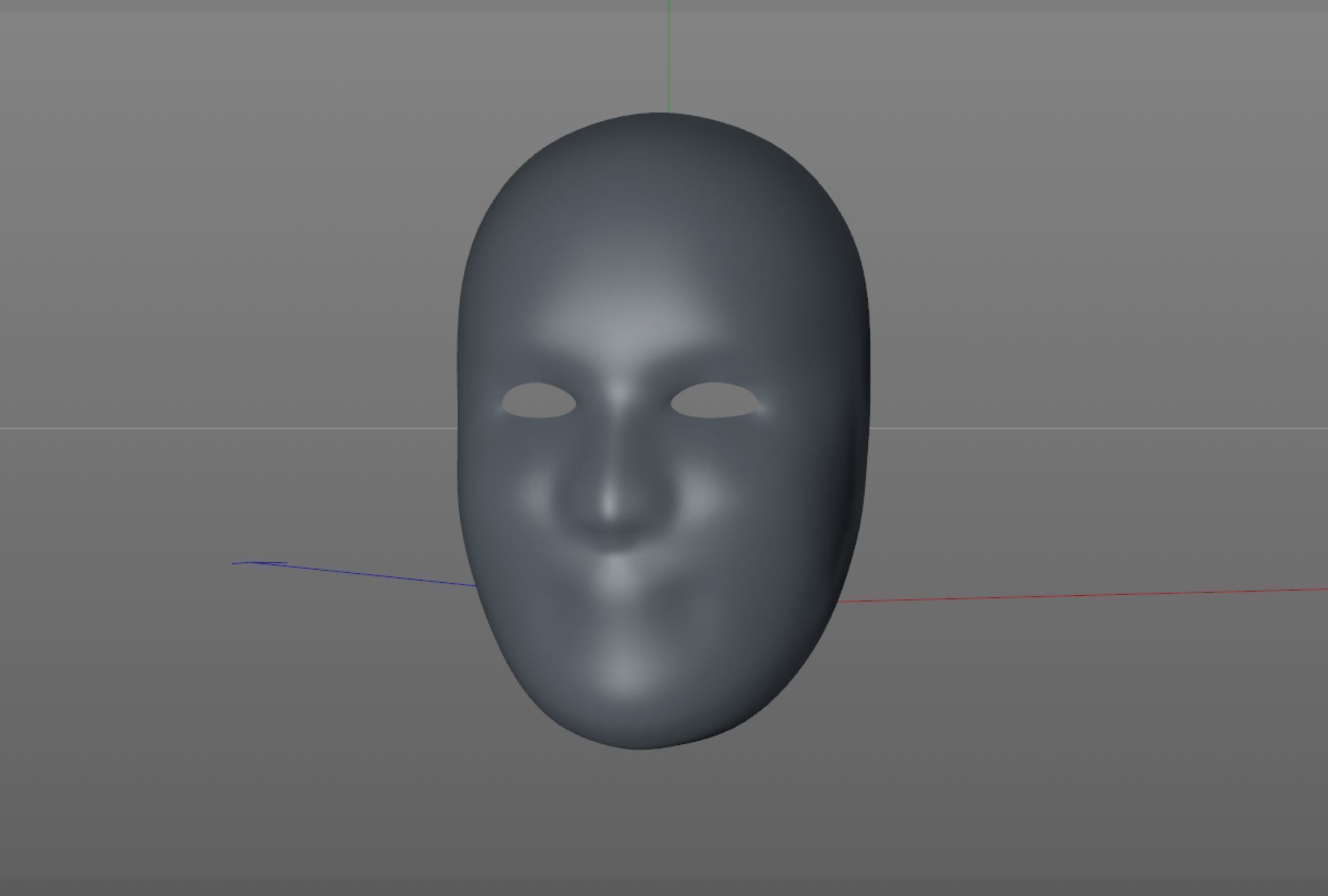 Chinese style full face mask -red 3D model_10