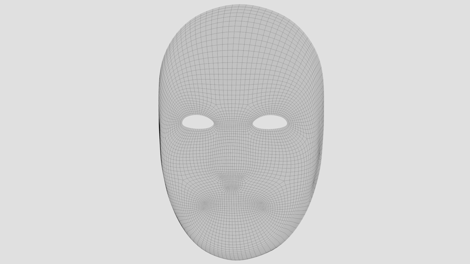 Chinese style full face mask -red 3D model_13