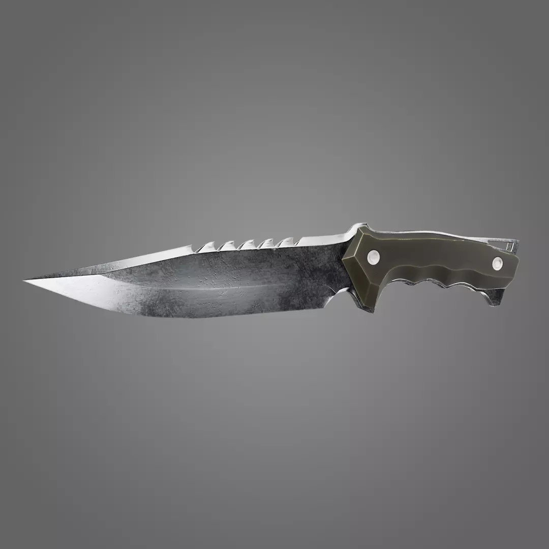 Tactical Knife 3D Model PBR Free low-poly 3D model
