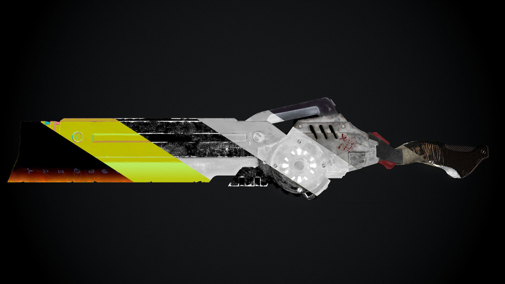 scifi sword Low-poly 3D model_2