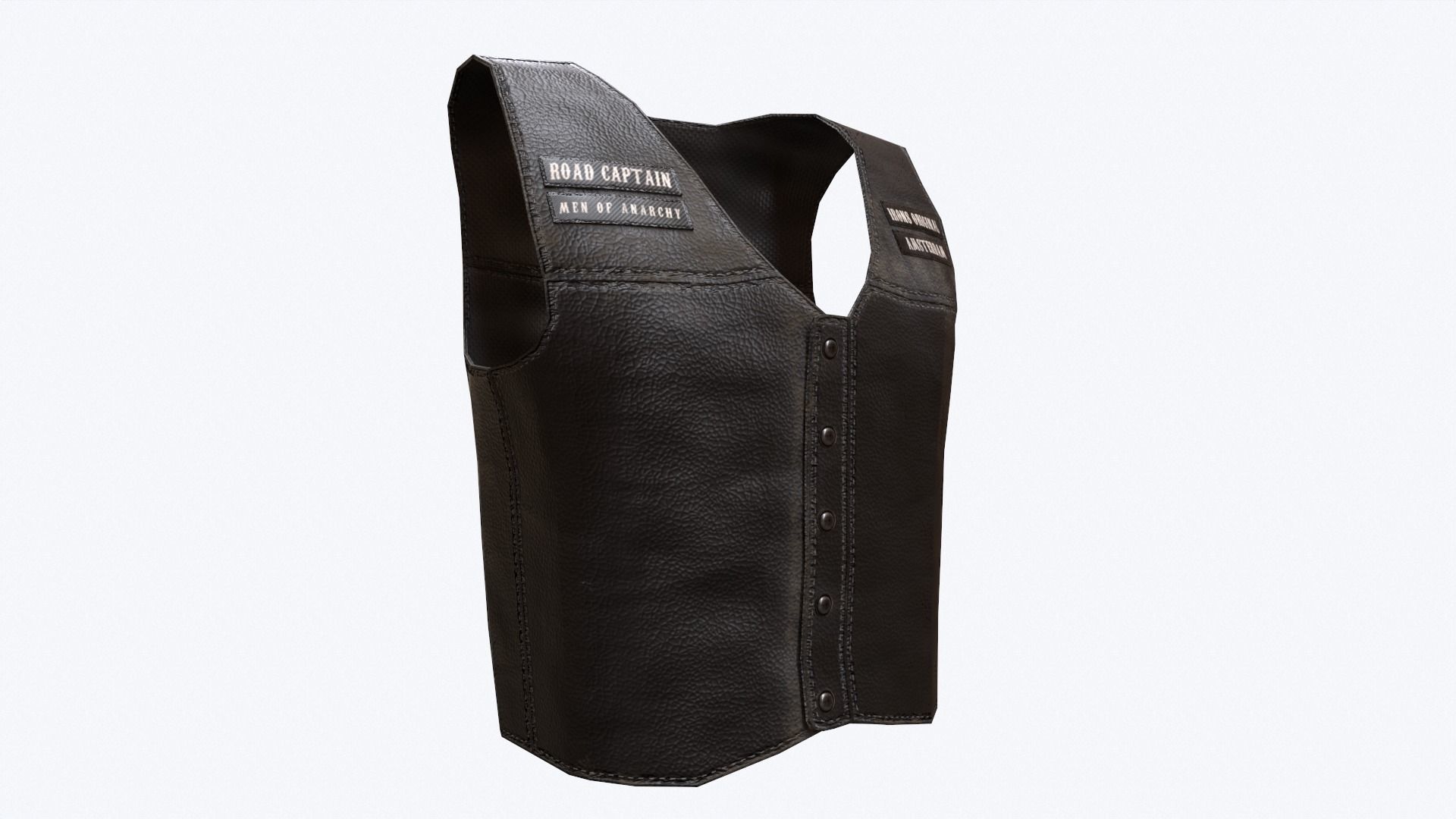 Biker Vest Low-poly 3D model_12