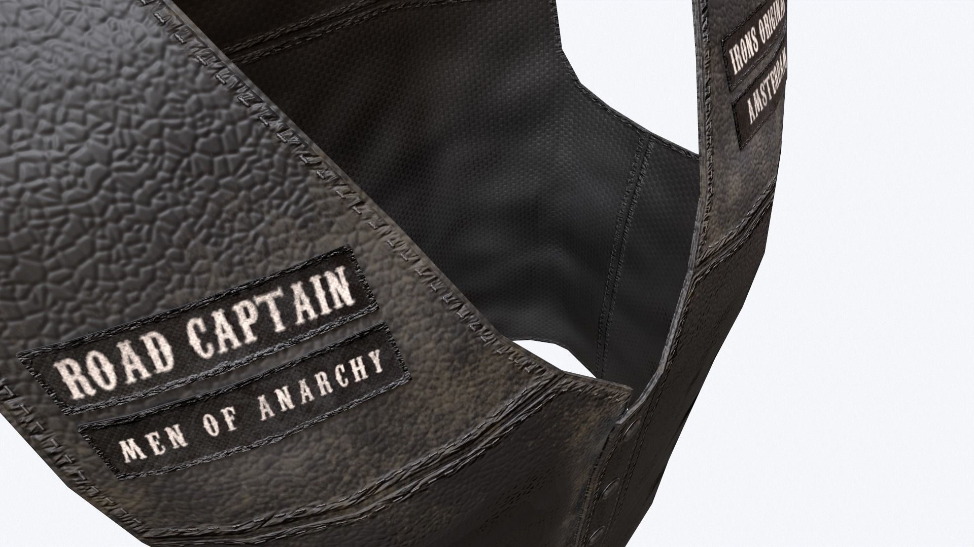 Biker Vest Low-poly 3D model_13