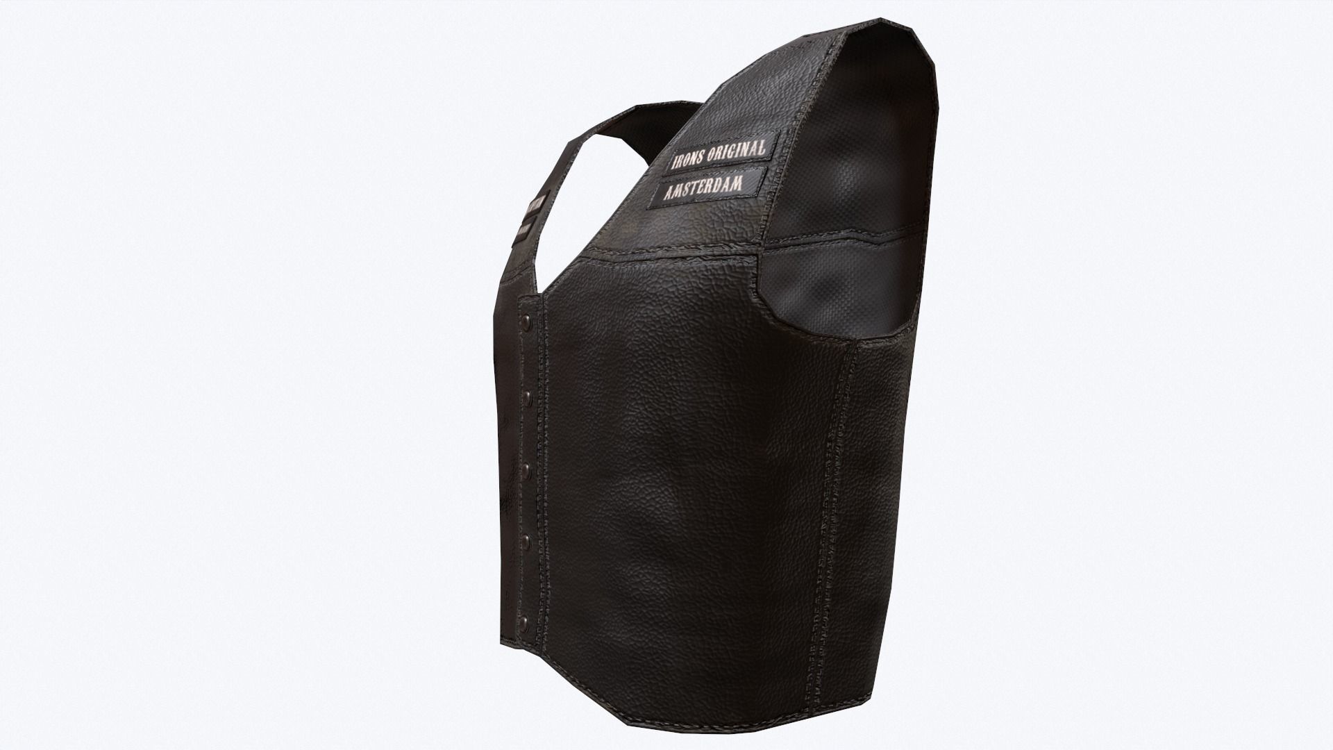 Biker Vest Low-poly 3D model_23