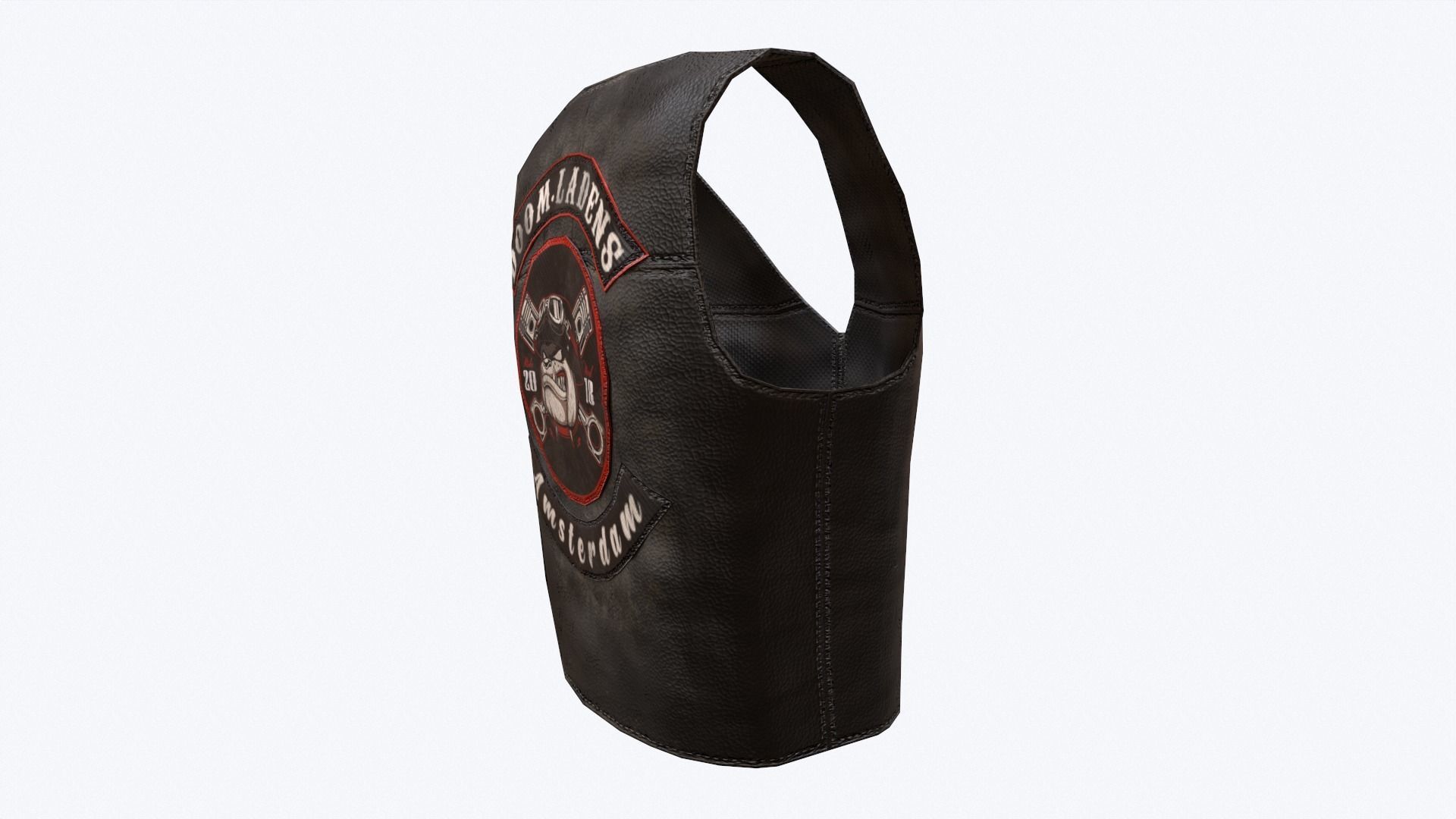 Biker Vest Low-poly 3D model_5