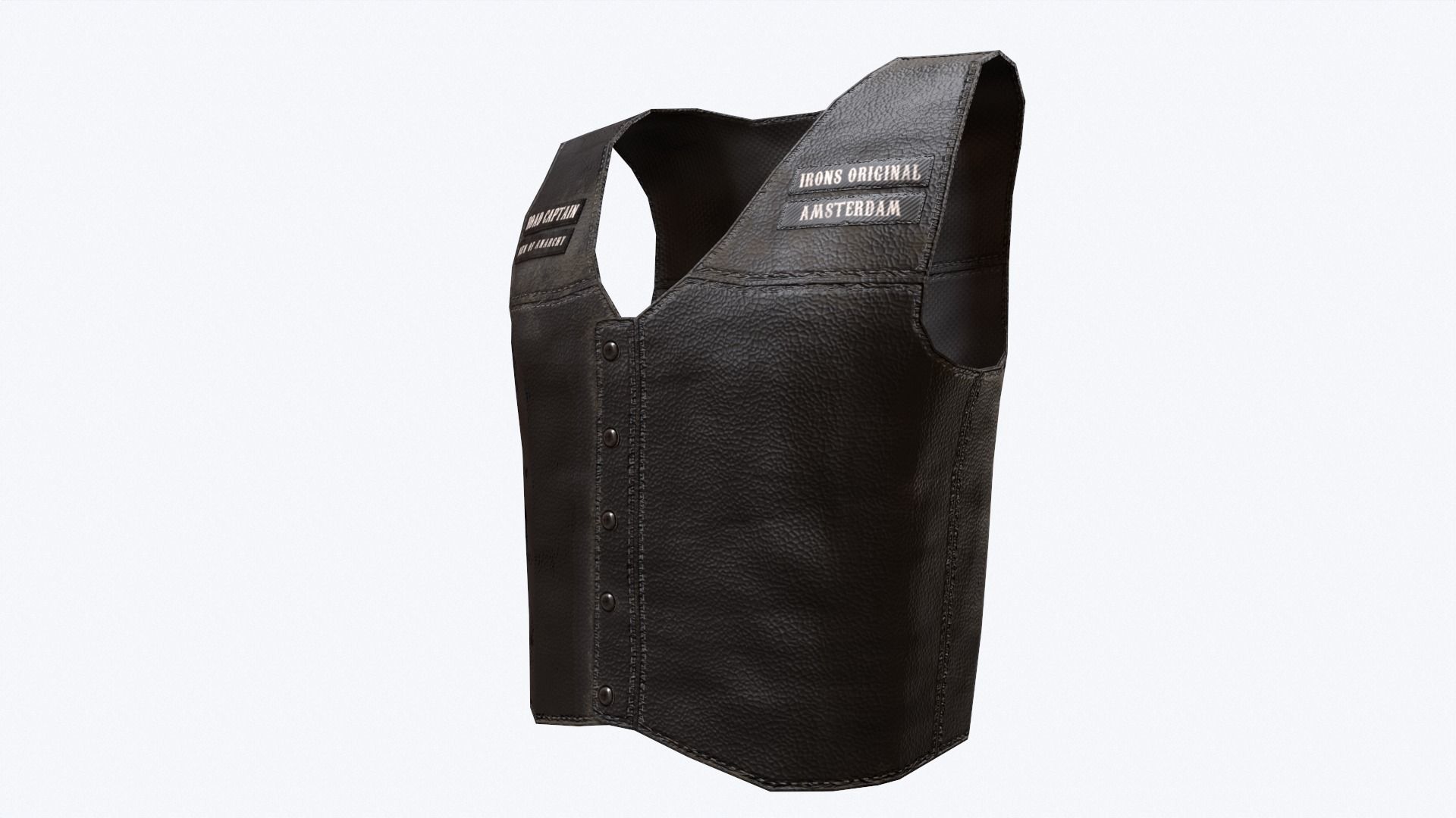 Biker Vest Low-poly 3D model_22
