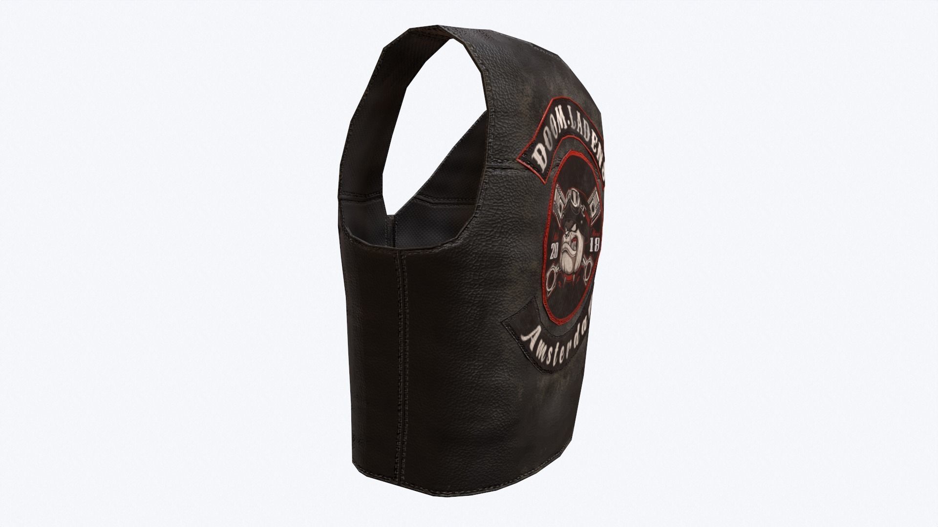 Biker Vest Low-poly 3D model_25