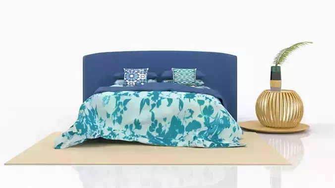 Tara Bed serie California dream Low-poly 3D model
