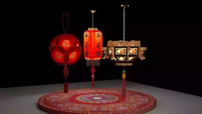 Chinese red  lantern 
