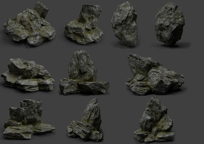 Rock Collection 007 Low-poly 3D model