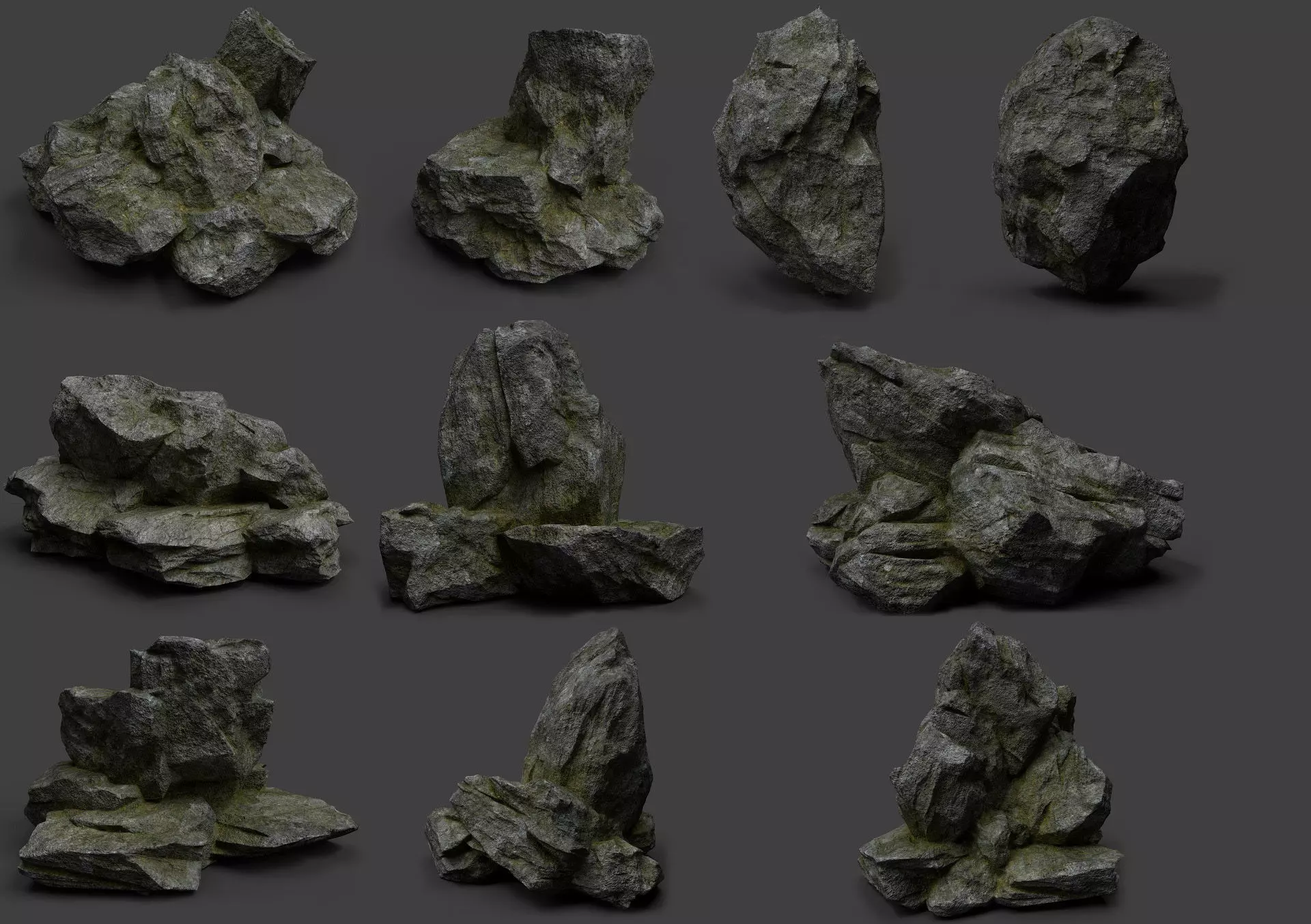 Rock Collection 007 Low-poly 3D model_0