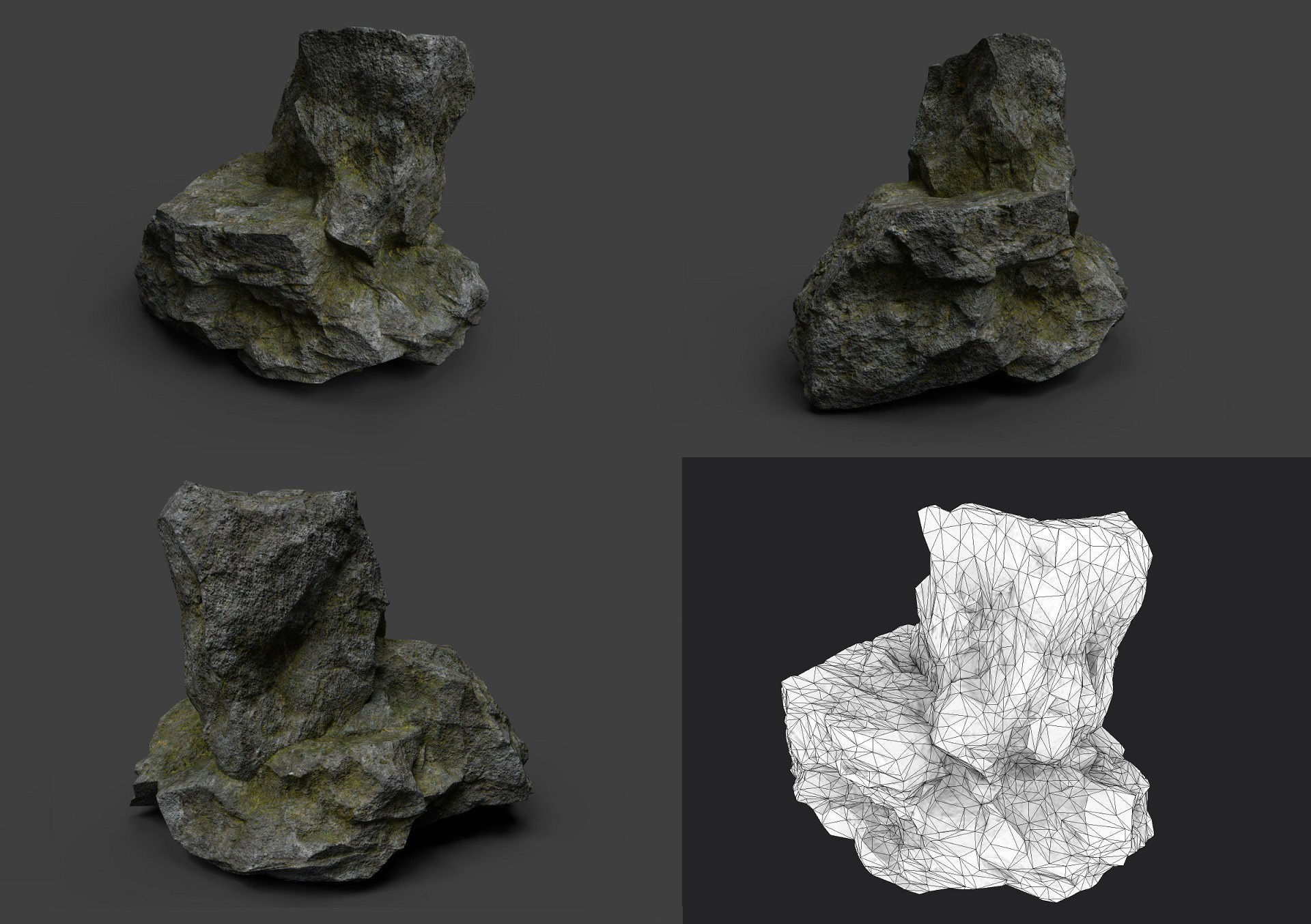Rock Collection 007 Low-poly 3D model_3