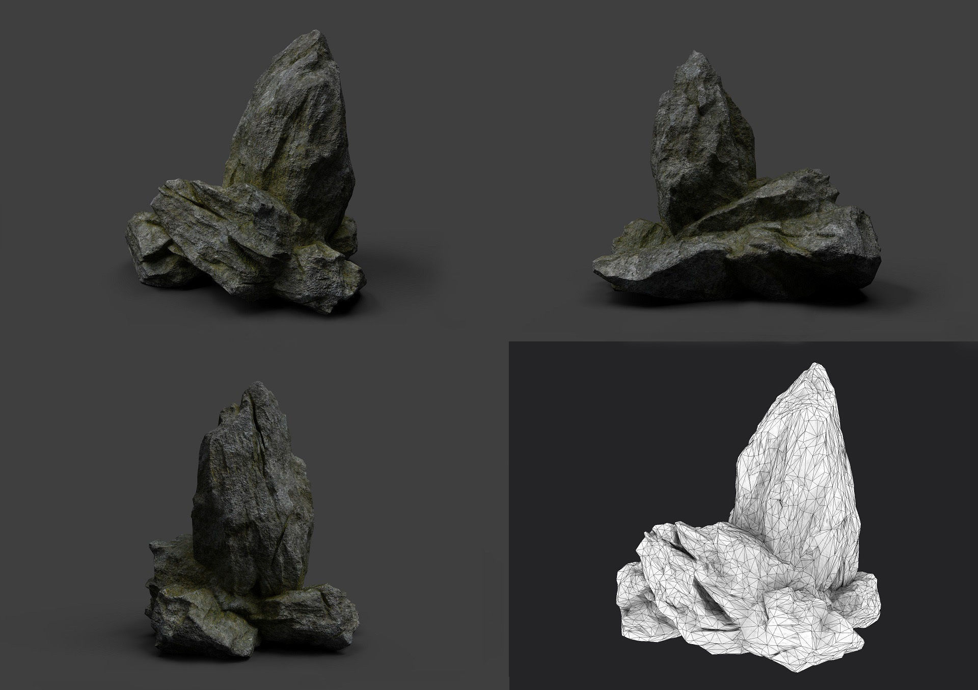 Rock Collection 007 Low-poly 3D model_10
