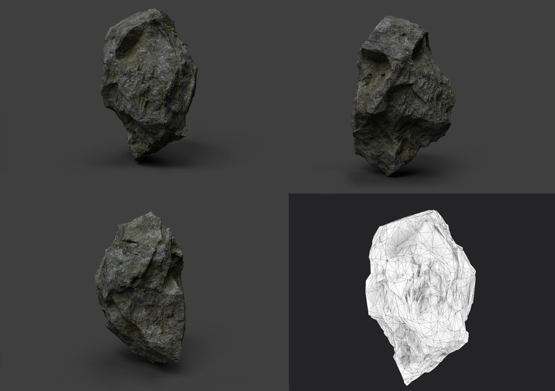 Rock Collection 007 Low-poly 3D model_4