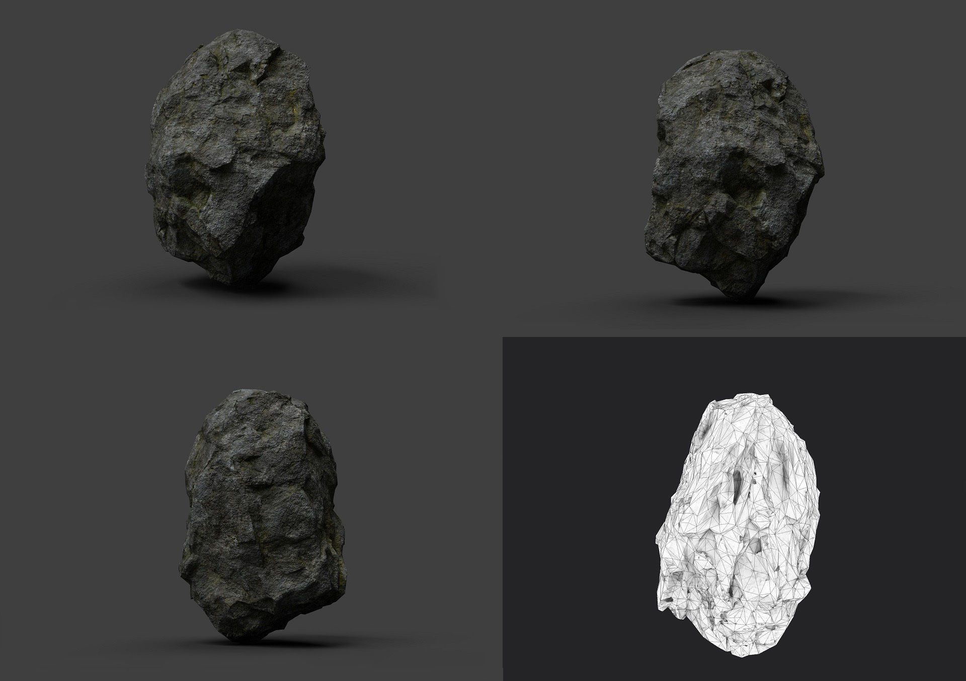 Rock Collection 007 Low-poly 3D model_5