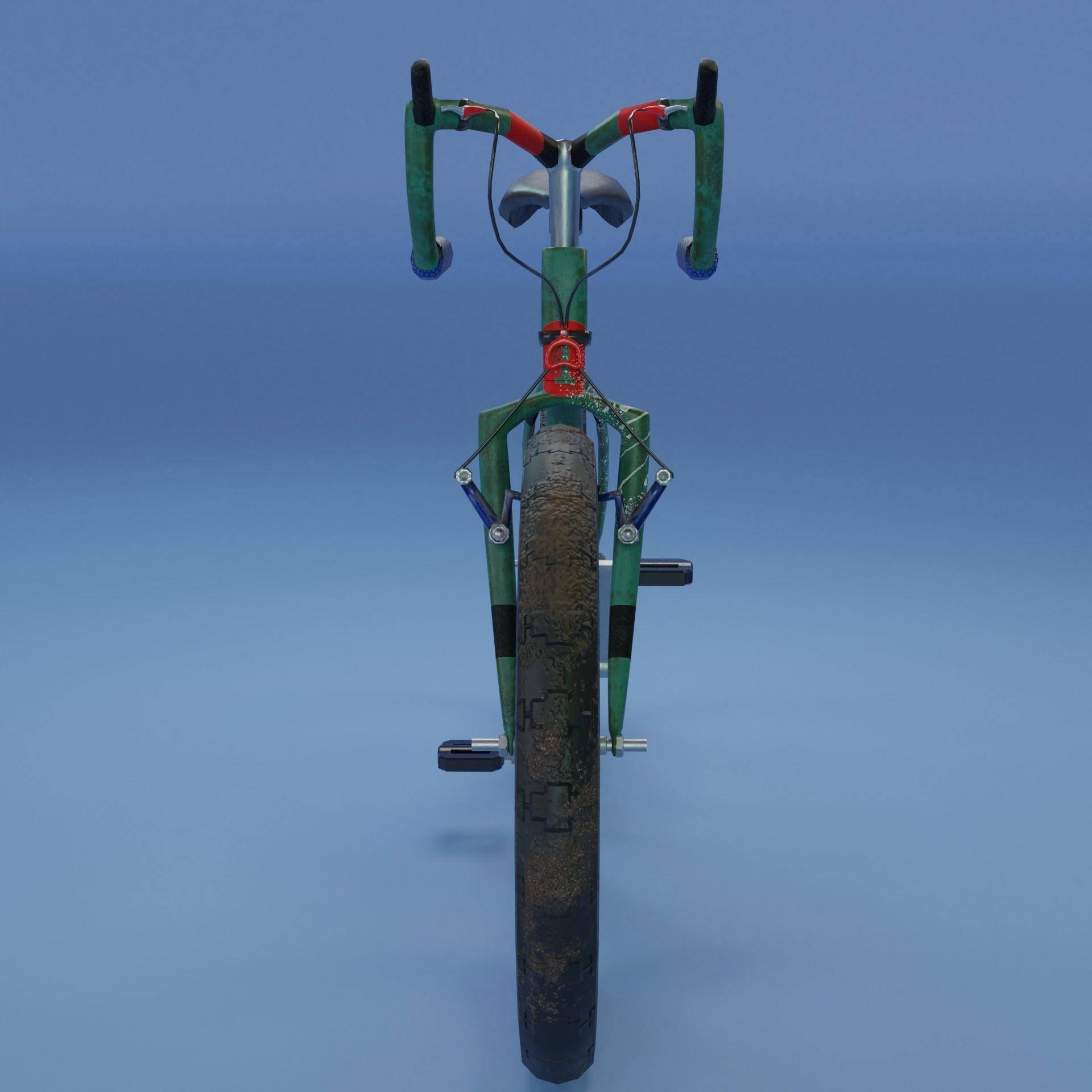 Bicycle LOW POLY BPR Low-poly 3D model_3