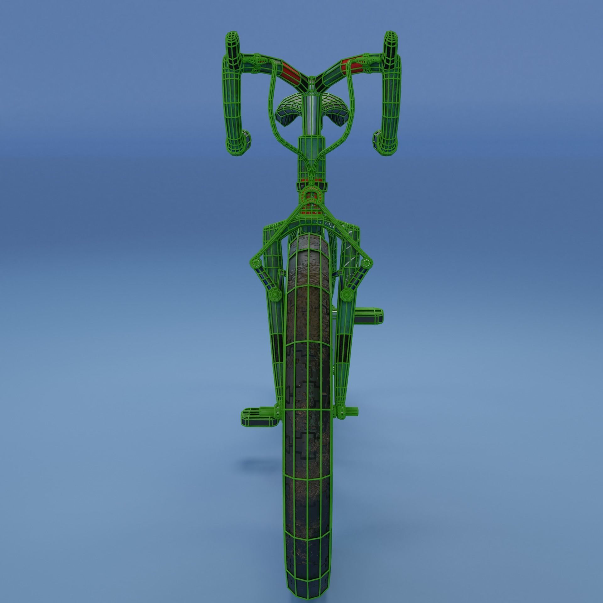 Bicycle LOW POLY BPR Low-poly 3D model_9