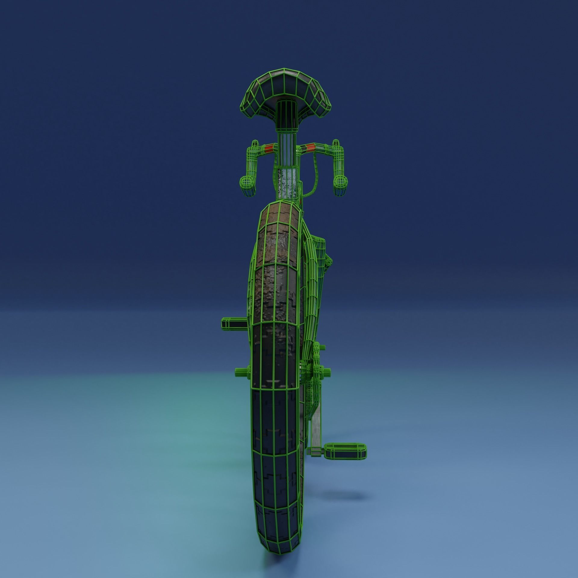Bicycle LOW POLY BPR Low-poly 3D model_10