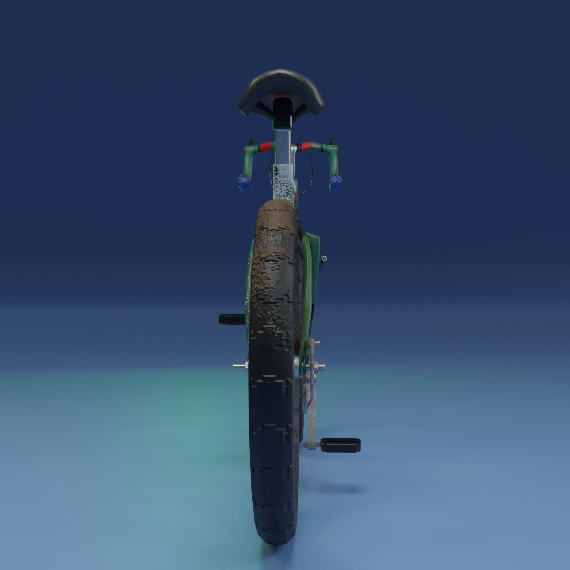 Bicycle LOW POLY BPR Low-poly 3D model_4