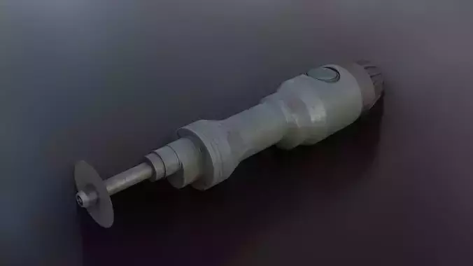Dirty Electric Bone Saw Low-poly 3D model