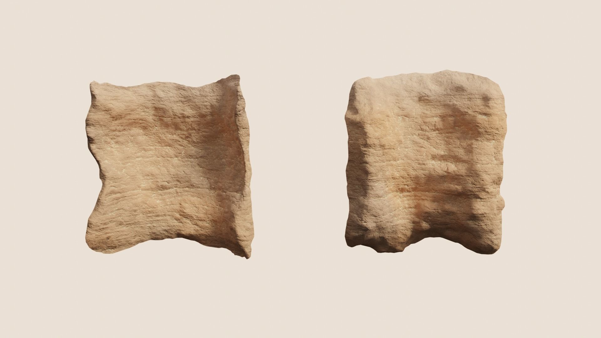 Environmental Sandy Rocks Vol3 - Game Ready and PBR Low-poly 3D model_22