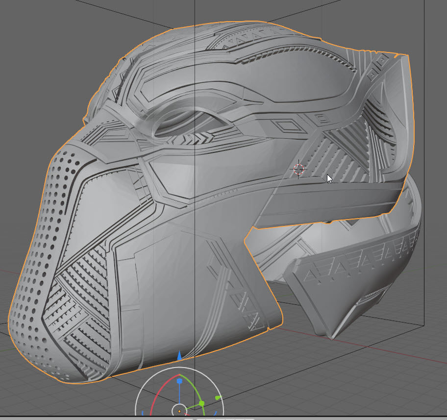 Black Panther Civil War Helmet STL File - New Unique Pattern 3D print model_5