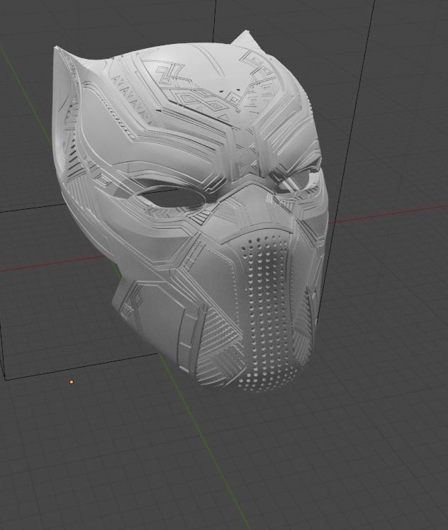 Black Panther Civil War Helmet STL File - New Unique Pattern 3D print model_3