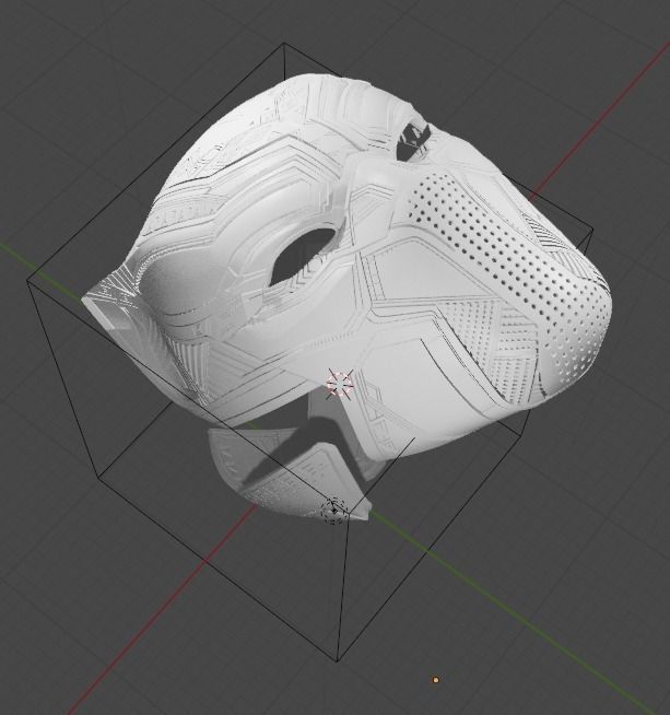 Black Panther Civil War Helmet STL File - New Unique Pattern 3D print model_4
