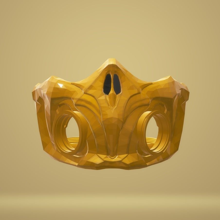 STL scorpian mask with unique filtration system - Mortal Kombat 3D print model_4