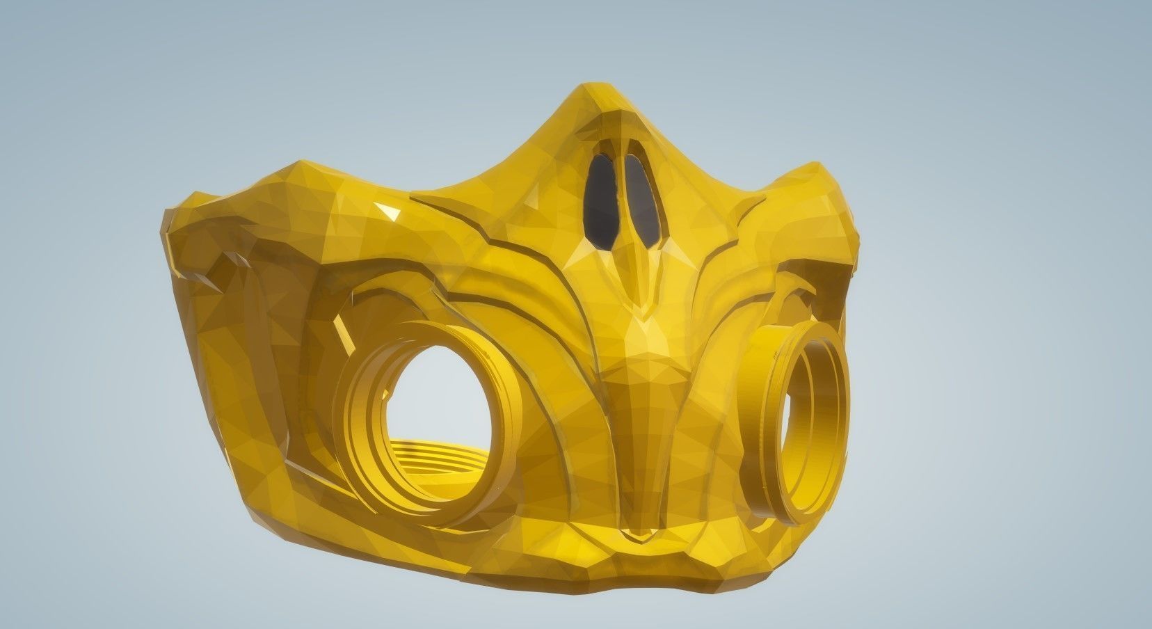 STL scorpian mask with unique filtration system - Mortal Kombat 3D print model_1