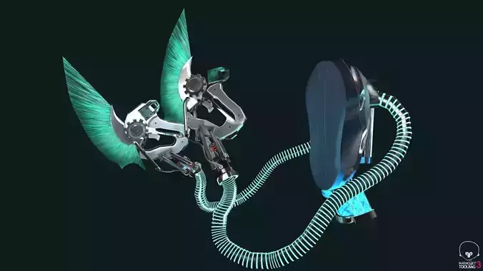 cyber daggers Low-poly 3D model