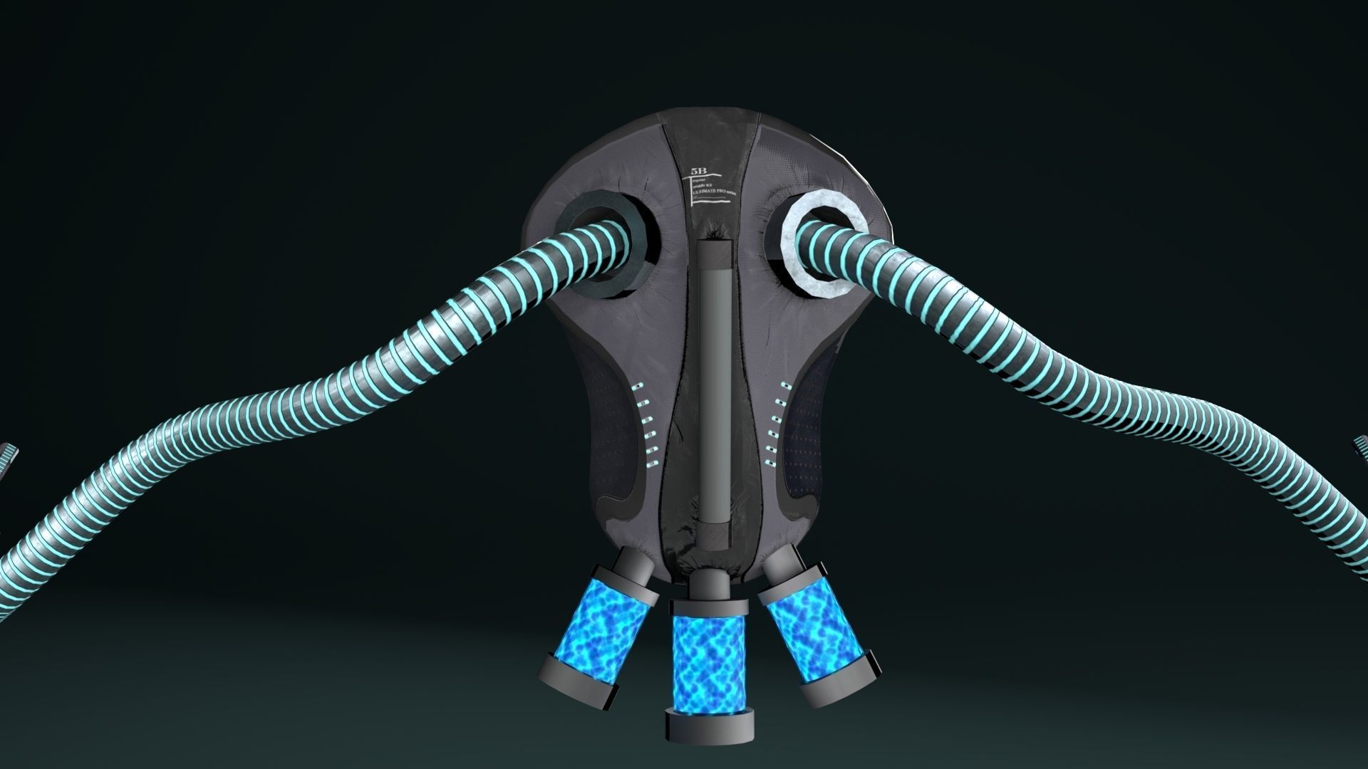 cyber daggers Low-poly 3D model_8