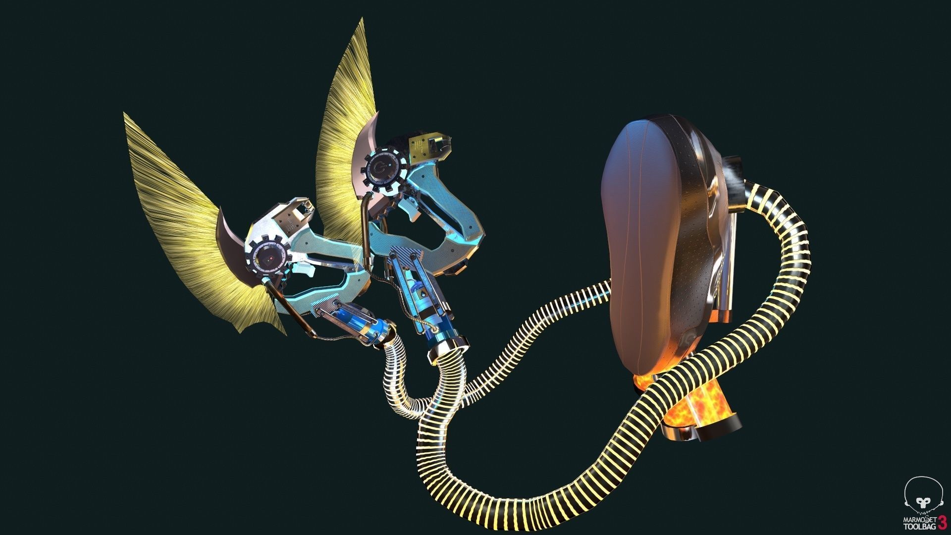 cyber daggers Low-poly 3D model_6