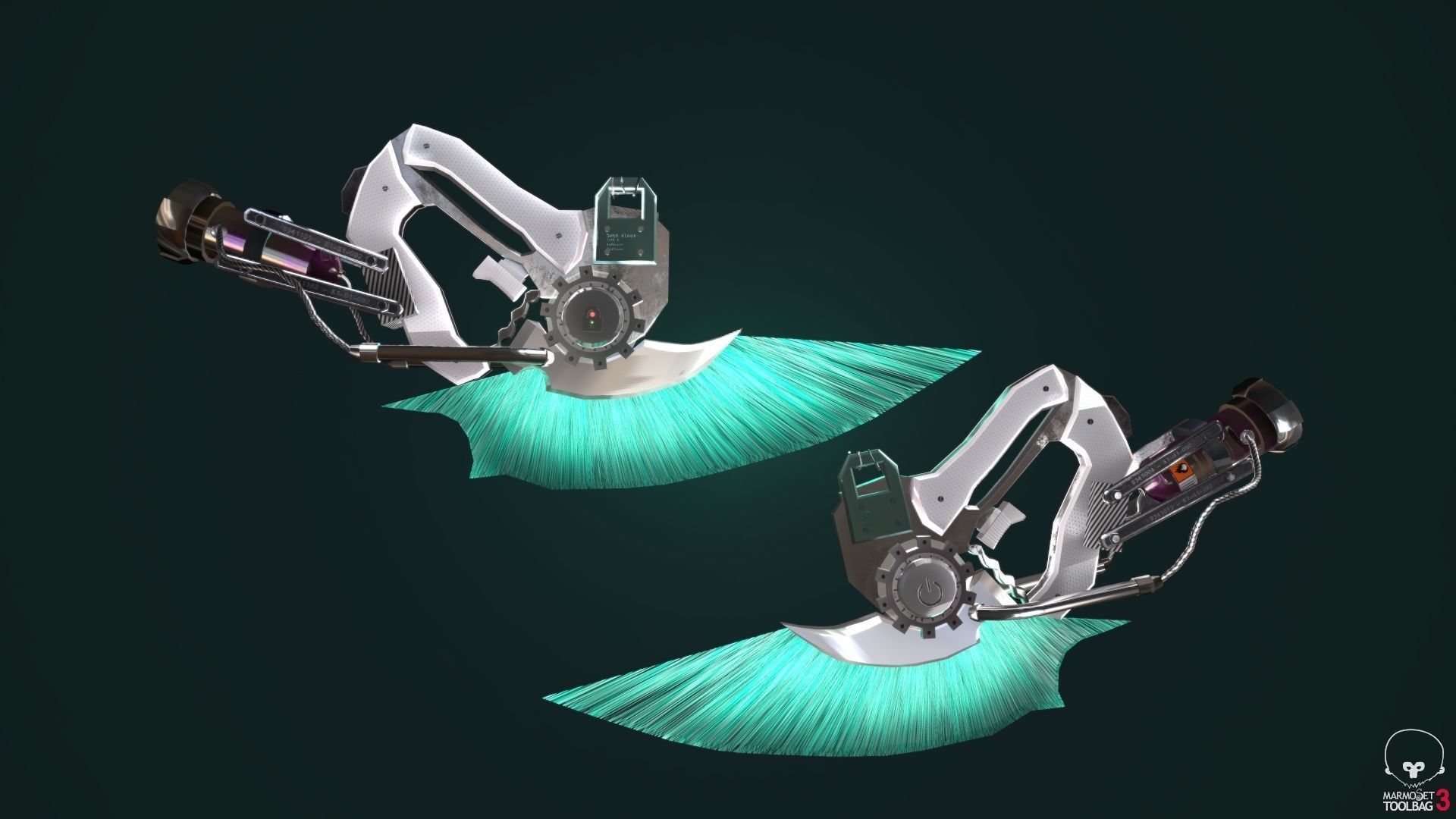 cyber daggers Low-poly 3D model_1