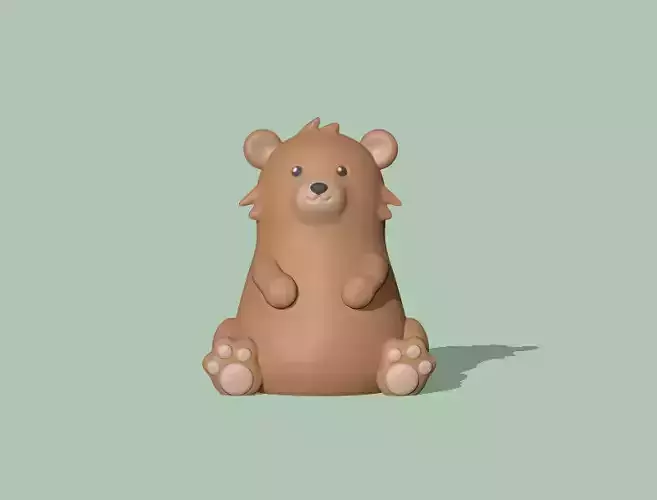 Cute Cartoon Bear 3D print model
