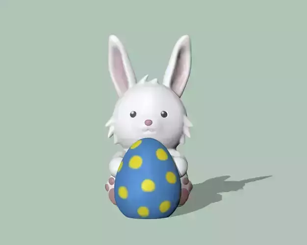 Cute Egg Bunny 3D print model
