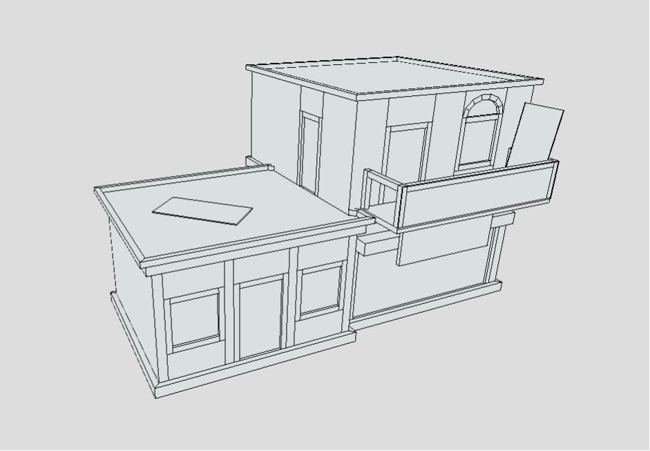 Building 2 Low-poly 3D model_4