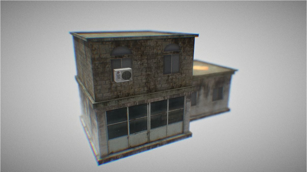 Building 2 Low-poly 3D model_1