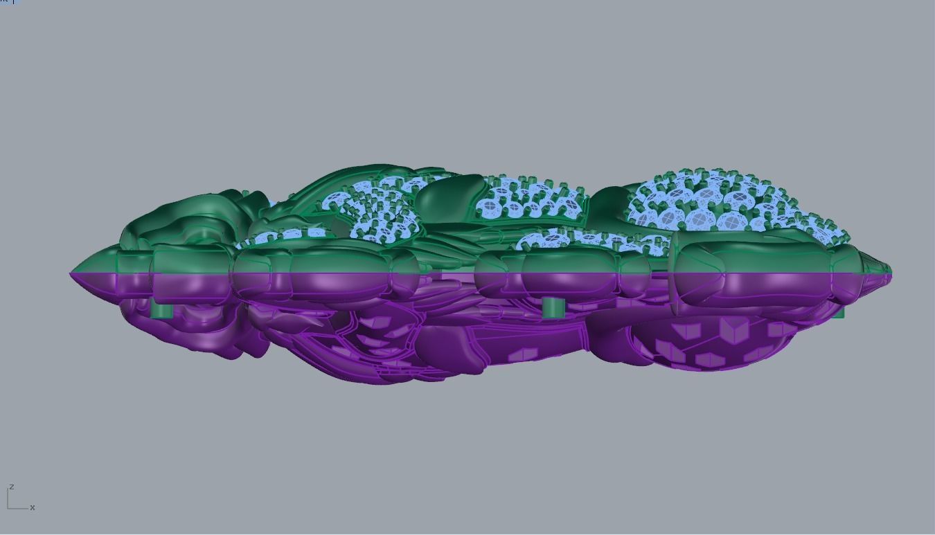 diamond lion pendant   3D print model_3