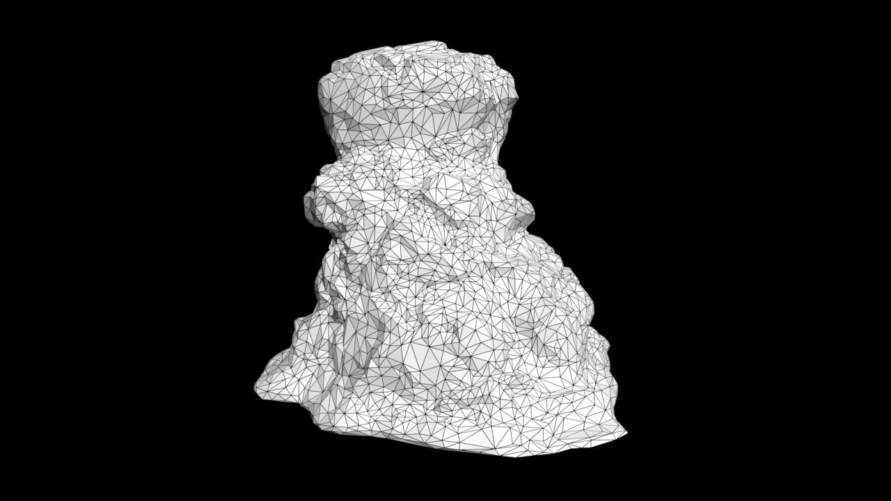 Low poly Black Beach Rock Collection 1 210210 Low-poly 3D model_50