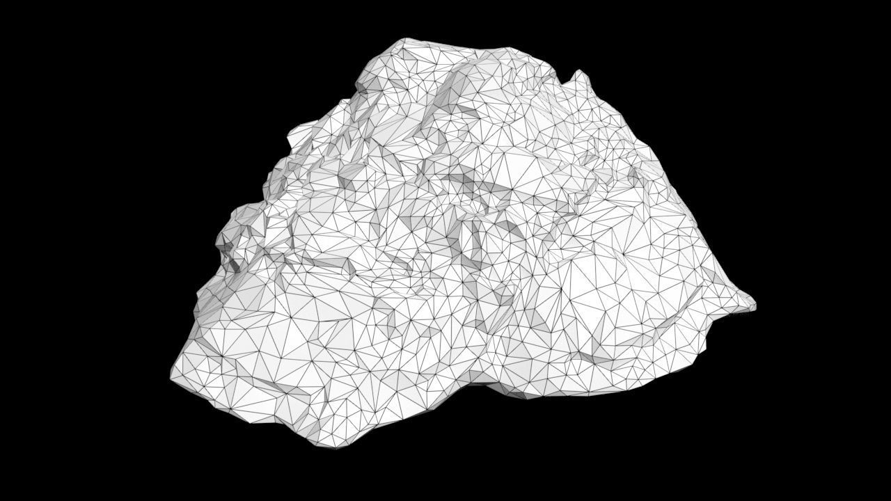 Low poly Black Beach Rock Collection 1 210210 Low-poly 3D model_15