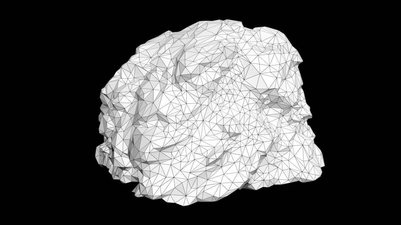 Low poly Black Beach Rock Collection 1 210210 Low-poly 3D model_25