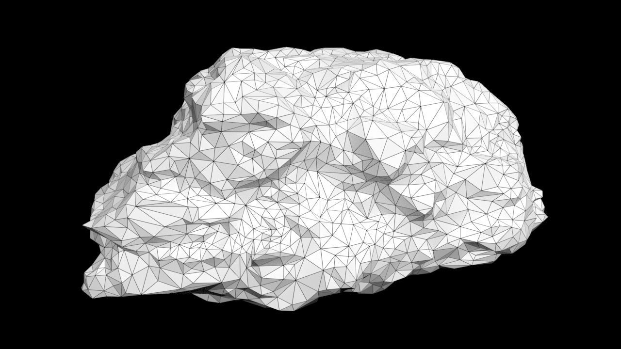 Low poly Black Beach Rock Collection 1 210210 Low-poly 3D model_40