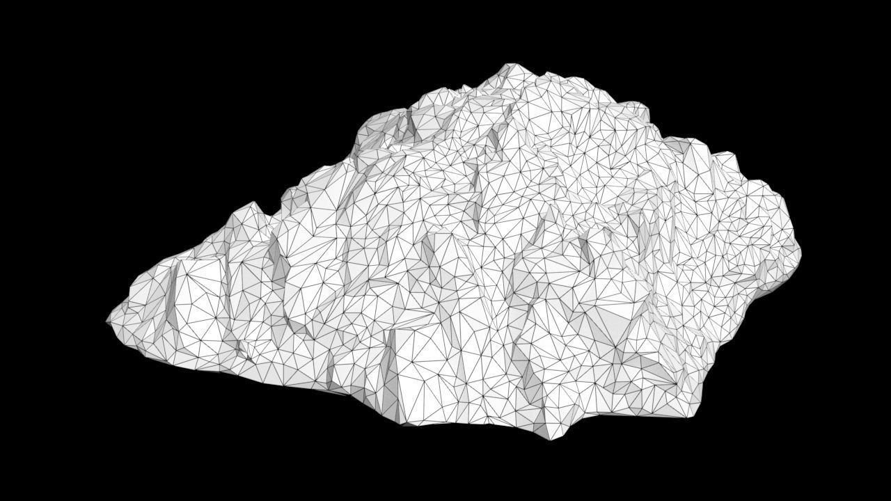 Low poly Black Beach Rock Collection 1 210210 Low-poly 3D model_20