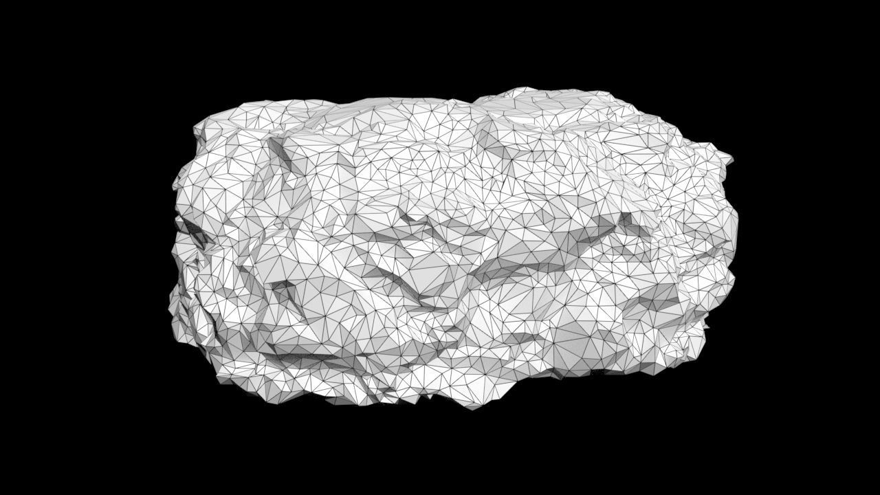 Low poly Black Beach Rock Collection 1 210210 Low-poly 3D model_35