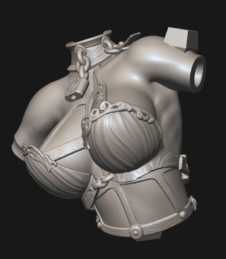 Fantasy 3D Print Pin Up Figurine - Mistress Army Berserker 3D print model_23