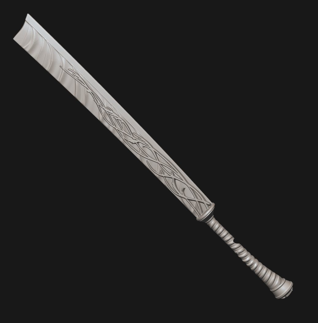 Fantasy 3D Print Pin Up Figurine - Mistress Army Berserker 3D print model_31