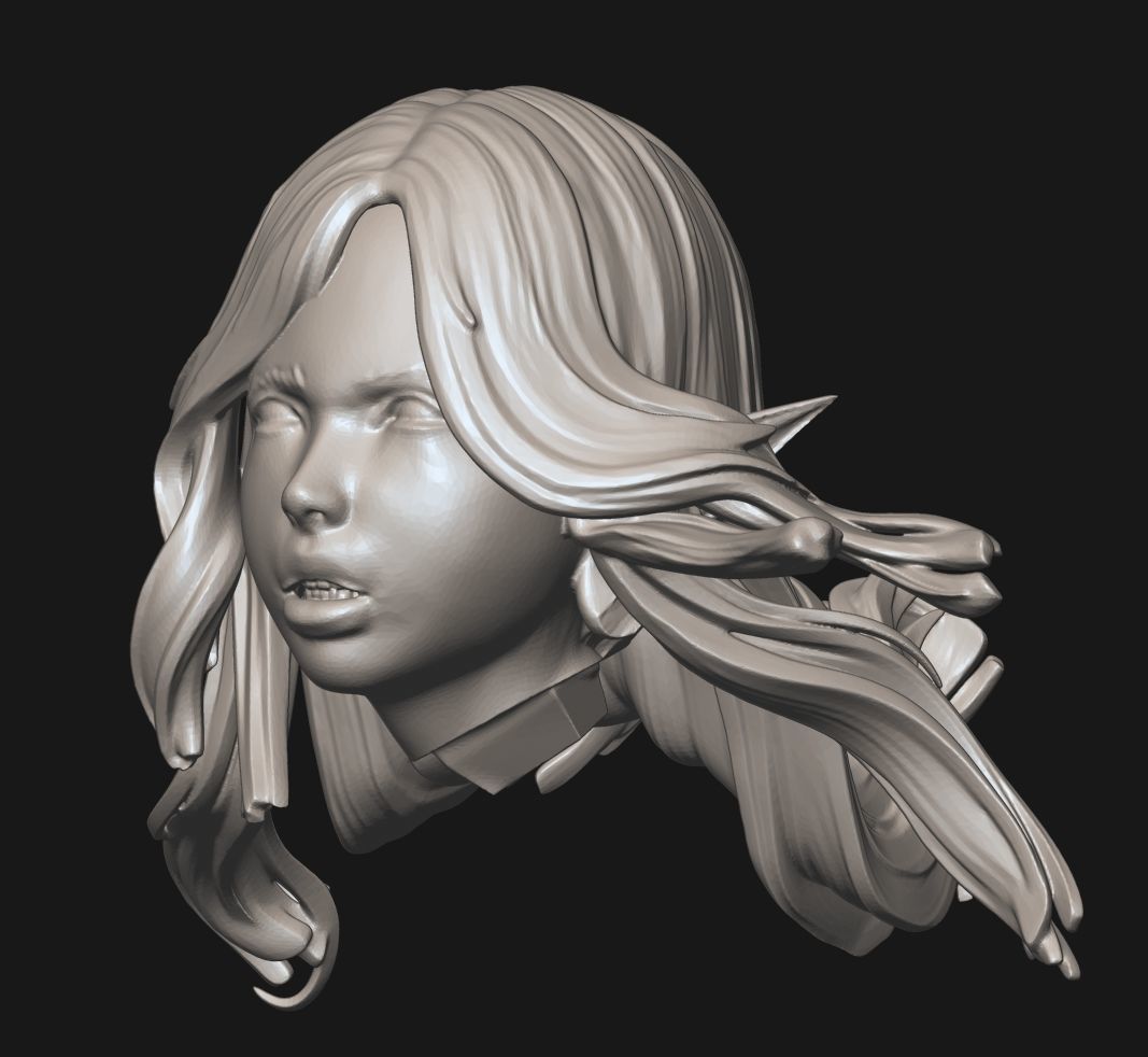 Fantasy 3D Print Pin Up Figurine - Mistress Army Berserker 3D print model_22